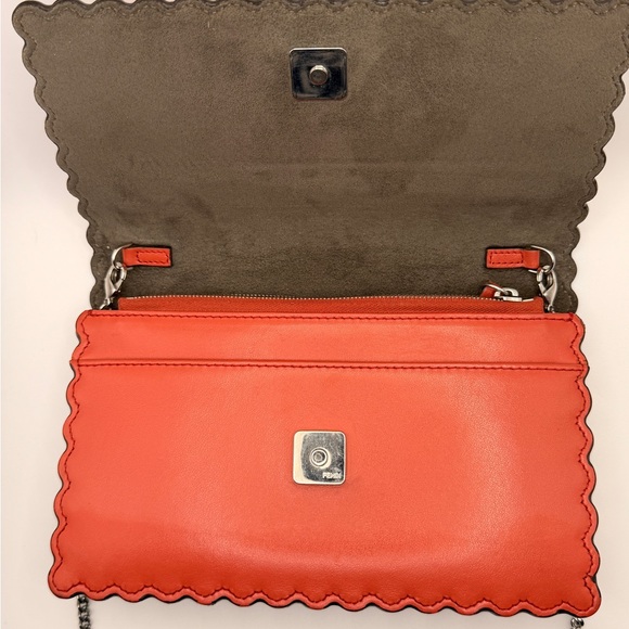 Fendi Red Crossbody Bag with Blue and Cream Floral Design - Picture 2 of 5